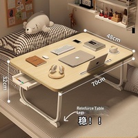 Table pliante pour lit, table d'étude pour baie vitrée, bureau d'étudiant, bureau de dortoir, bureau pour ordinateur portable, table pour personne paresseuse, fabriquée en Chine