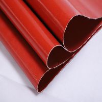 Tissu en fibre de verre revêtu de silicone-résistant à la chaleur résistant au feu ignifuge à haute température0.41