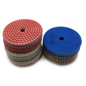 Sửa chữa sàn 4 inch trắng kim cương đánh bóng Pad công cụ mài mòn Granite Marble 50 đến 3000 grit - Product Image 4