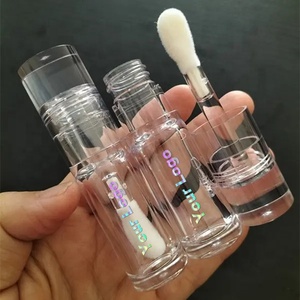 Chất Lượng Cao Vòng Đầy Đủ Trong Suốt Bàn Chải Lớn Lip Gloss Ống Pet Rỗng Rõ Ràng Chất Lỏng Lip Tint Container Với Lớn Doe Chân 6Ml - Product Image 1