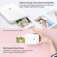 Printer Foto Mini Portabel Kompak HPRT 2*3 inci MT53 HD Kertas Zink 550mAh Berbagi Kreatif DIY untuk Pelajar Kantor Perjalanan