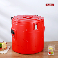 Seau d'isolation thermique à double couche en acier inoxydable de grande capacité commerciale portable conteneur isolé avec insert en PU