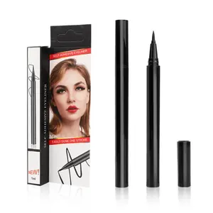 Nieuw Product Waterdichte Fabriek Groothandel Cosmetica Zwarte Eyeliner Kan Stok Wimpers Sneldrogende Vloeibare Eyeliner Pen