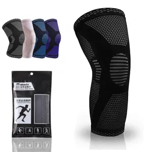 SHIWEI-2116# Adjustable Silicone knee brace sports bind knee sleeve nylon knee support