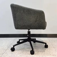 Chaise de bureau moderne pour la maison et le bureau, réglable en hauteur, pivotante à 360 degrés, confortable, mobile, avec revêtement en velours et structure en acier, par ST