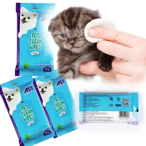 Single or 1-100pcs pack cat dog pets wet tissue/wipes/towels for pet disposable cleaning
