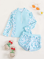 Maillot de bain fille manches longues maillot de bain sport surf Tankini ensemble maillots de bain deux pièces maillot de bain piscine fille maillot de bain