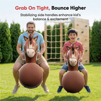 2 chevaux gonflables rebondissants, jouets pour enfants, épaissis, avec pompe, charge maximale 220 lbs, pour enfants de 5 ans et plus