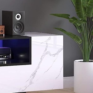 Meuble <span class=keywords><strong>TV</strong></span> LED de haute qualité adapté à toutes les tailles de téléviseurs avec rangement Meuble <span class=keywords><strong>TV</strong></span> moderne avec étagère en verre réglable - Product Image 6