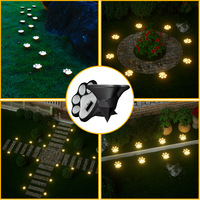 Nouvelle Lampe Solaire Créative à LED en PVC en Forme de Patte d'Animal, Étanche pour Jardin, Petite Taille, Griffe de Chat, Angle de Faisceau 360°, 6500K