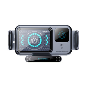 Support de voiture pour grille d'aération avec charge rapide sans fil 15W pour téléphone et navigation, avec rotation - Product Image 5