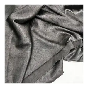 new product silk 100% polyester wrinkle crepe 50D*75D shiny satin fabric for dress/sleepwear/blouse