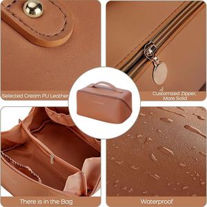 CJ419 Custom PU <b>Leather</b> Makeup Bag <b>Pouch</b> Skincare Cosmetic Storage Waterproof Travel Toiletry Bag Makeup Organizer Cosmetic Bags - Product Image 4