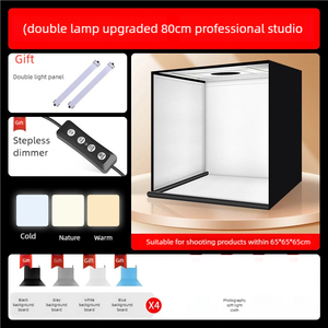 Caja de luz Led portátil para estudio fotográfico de 40cm, 65cm, 80cm, de forma cuadrada Softbox, fondos de Pvc, Mini tienda de campaña para Sesión de fotos, Kit para vídeo - Product Image 3