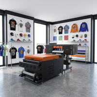 Imprimante DTF 30 cm avec deux têtes I1600, machine d'impression compacte sur film PET pour les petites entreprises, impression de t-shirts