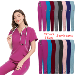 ชุดเครื่องแบบพยาบาลชุดเสื้อและกางเกงสำหรับแพทย์ชุดผ่าตัดขัดด้านความงามชุดทางการแพทย์มีกระเป๋าสำหรับใส่ทำงานขัด2023 - Product Image 1