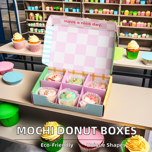Vente en gros Boîte en papier gâteau haut <span class=keywords><strong>de</strong></span> gamme <span class=keywords><strong>Pain</strong></span> beignet personnalisable Design pliable avec carton <span class=keywords><strong>blanc</strong></span> imprimé fait <span class=keywords><strong>de</strong></span> matériaux recyclés - Product Image 2