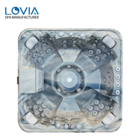 Bain à remous de luxe LOVIA pour 7 personnes, grande baignoire de spa d'hydrothérapie, baignoire de jardin, bain à remous autoportant pour usage extérieur