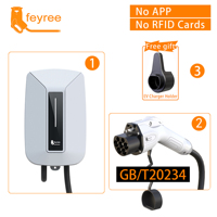 Station de recharge portable pour véhicules électriques Feyree 7kw 32A, mini chargeur mural pour voiture avec prise de charge de type 2, boîte de recharge murale EV