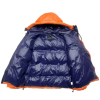 Manteau d'hiver matelassé en Nylon pour hommes, capuche, Design élégant, Logo personnalisé, Double fermeture éclair, coquille brillante, hiver