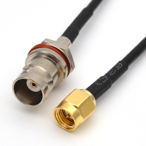 Factory Wholesale SMA Plug to Waterproof BNC Jack RF Connector Copper With RG174 Cable - Product Image 4