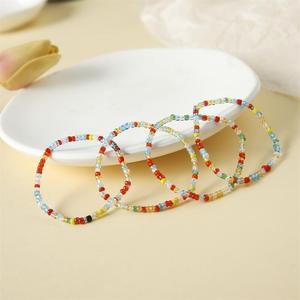 <b>Beaded</b> <b>Bracelet</b> Glass Seed Beads Multicolor Bohemian Style Handmade Unisex Jewelry - Product Image 3