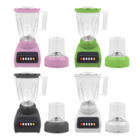 Blender électrique à batterie, portable, commande par bouton-poussoir, capacité de 1,5 L, usage domestique, nettoyage en un clic, faible bruit
