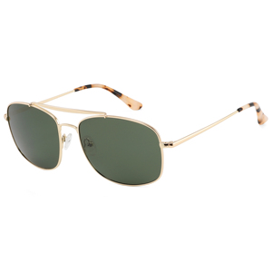 <b>Pilot</b> Sunglasses Rectangle Gold Frame Green Lenses UV400 Protection Unisex Adult Outdoors - Product Image 1