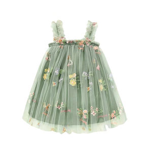 <span class=keywords><strong>Jupe</strong></span> en <span class=keywords><strong>tulle</strong></span> de fête pour bébé fille, robe tutu d'été sans manches à imprimé floral et couches de 2 ans - Product Image 2