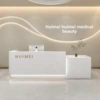 Comptoir de réception moderne en bois pour hôtel, salon de beauté, salon de coiffure, magasin de vêtements, caisse - Mobilier commercial écologique