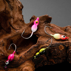 2.5cm 2.3g esche pesca sul ghiaccio giga teste attrezzatura da pesca invernale per Crappie Panfish Walleye per principianti - Product Image 2