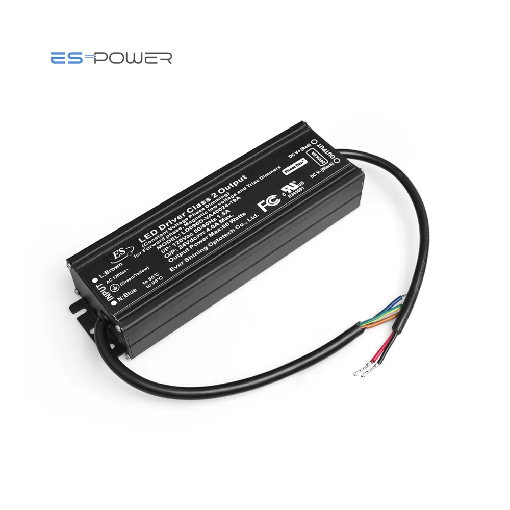 UL led dimming driver 12V 24V led waterproof power supply driver led 24W 40W 60W 100W constant voltage triac dimmable led driver