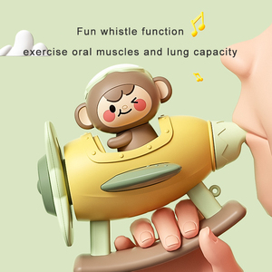 Juguete de Plástico con Silbato de <span class=keywords><strong>Mono</strong></span> Banana, Juguete Educativo para el Entrenamiento Muscular Oral del Bebé, Venta al por Mayor Internacional - Product Image 3