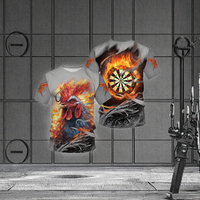 T-shirt 3D imprimé numérique 2025 pour homme et enfant, décontracté, en jersey non tissé, col rond, manches courtes, 180g, respirant, séchage rapide, coupe classique