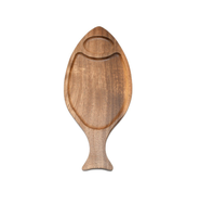 Plateau en bois d'acacia - Assiette créative pour la maison, idéale pour le fromage et les steaks - Plateau de service pour le thé et les collations - Assiette de dîner