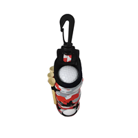 Accessoires de golf en néoprène avec logo personnalisé sac de balle de golf 3 pièces avec support de té pochette de balle de golf durable avec crochet sac de rangement portable