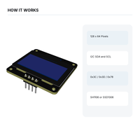 Module d'affichage OLED 1.3 pouces 128*64 I2C SH1106 SSD1306, écran blanc bleu pour projets embarqués Arduino