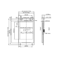 Modul Layar LCD TFT 2.0 Inci Driver ST7789 240X320 Antarmuka SPI 8-Pin Layar Warna Pin Tanpa Solder untuk Proyek MCU DIY M100