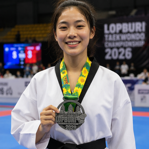 Médaille personnalisée de Taekwondo et de <span class=keywords><strong>Judo</strong></span> en nickel noir, avec motif 3D en relief de la monumentale structure thaïlandaise, récompense de championnat sportif et arts martiaux, souvenir - Product Image 2