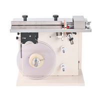 Petite machine d'étiquetage de coin semi-automatique de bureau électrique portable, angle droit, boîte de couleur, carton, étiquette transparente