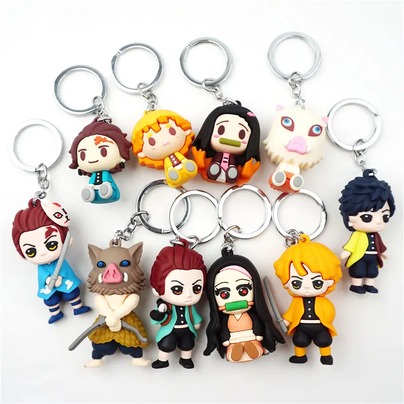 2022 Innovative mini bag charms pendant custom 3D anime soft pvc rubber keychain figure