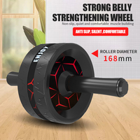 Rouleau abdominal ZJFIT personnalisé à trois roues en acier avec poignée en mousse à âme en caoutchouc, silencieux, pour exercices abdominaux à domicile