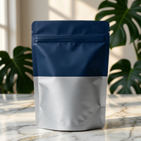 Sachet alimentaire premium en plastique dépoli, refermable avec fermeture éclair et encoche de déchirement, qualité alimentaire, pour échantillons de café, thé, cadeaux et emballage de petites séries