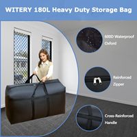 Sacs de rangement sous lit robustes avec logo personnalisé, 180L, extra grands, imperméables, en Oxford 600D, pour literie, couettes et vêtements