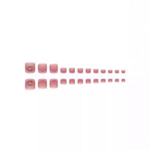 <span class=keywords><strong>Faux</strong></span> Ongles Détachables Polyvalents en <span class=keywords><strong>Marbre</strong></span> Français Scintillant Rose Diamant en Forme de Cœur, Application Classique pour Doigts et Ongles des Pieds – Vente en Gros - Product Image 4