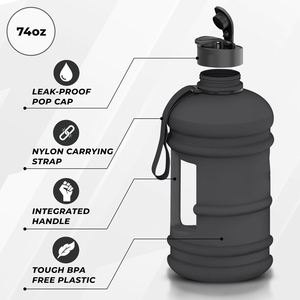 Botella Deportiva de Plástico Personalizada, Libre de BPA, con Logotipo, al por Mayor, de Gran Capacidad, para Exteriores, con Cuerda, 2.2L, para Gimnasio - Product Image 5
