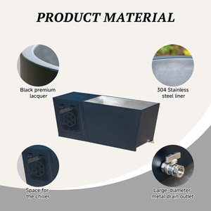 Bañera de Hidromasaje para Exteriores Coasts, para 1 Persona, de Acero Inoxidable, con Enfriador, para Terapia de Inmersión en Frío - Product Image 5