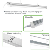 Plante à spectre complet LED élèvent la lumière 10W ~ 80W 2ft/3ft/4ft/5ft/6ft/8ft T8 Linkable Tube Lamp Bar Indoor Farming Coriander Strawberry