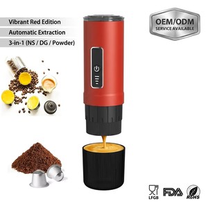Machine à café auto-chauffante 3-en-1 personnalisée, machine à expresso automatique <span class=keywords><strong>rechargeable</strong></span>, multi-usage pour capsules et café moulu - Product Image 3