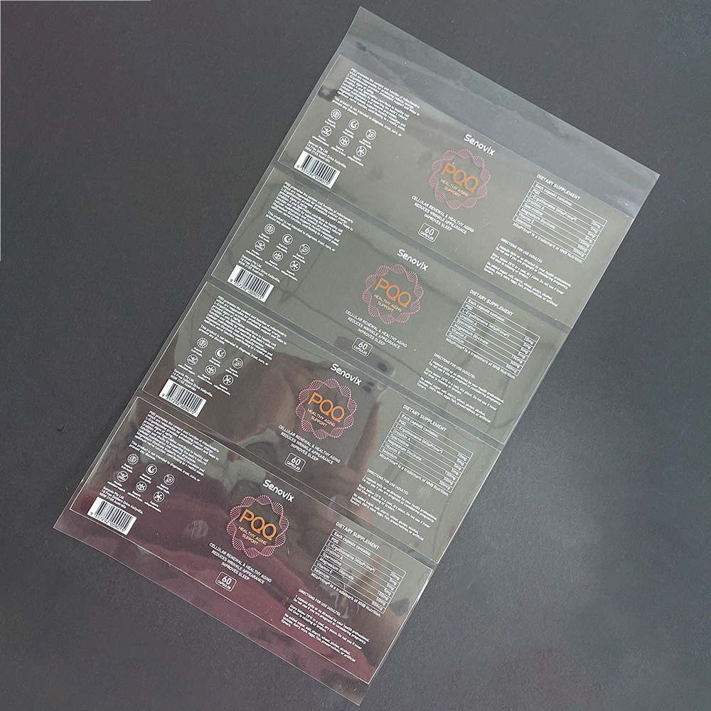 Custom Printed Clear Labels Strong Adhesive Waterproof Labels Packaging